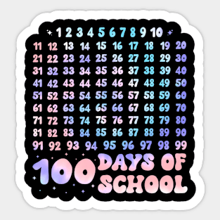 100Th Day Of School Teacher Kids 100 Days Math Numbers Sticker